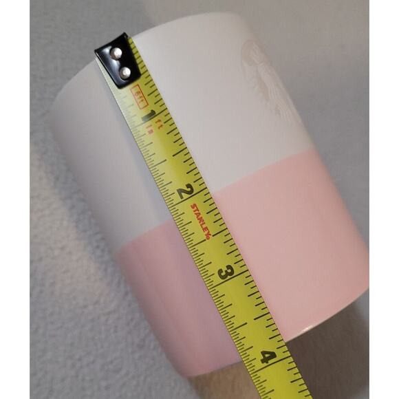 Starbucks Coffee Stone Pink Dipped Glaze Mug Cup Half Colored Pastel - Picture 8 of 8